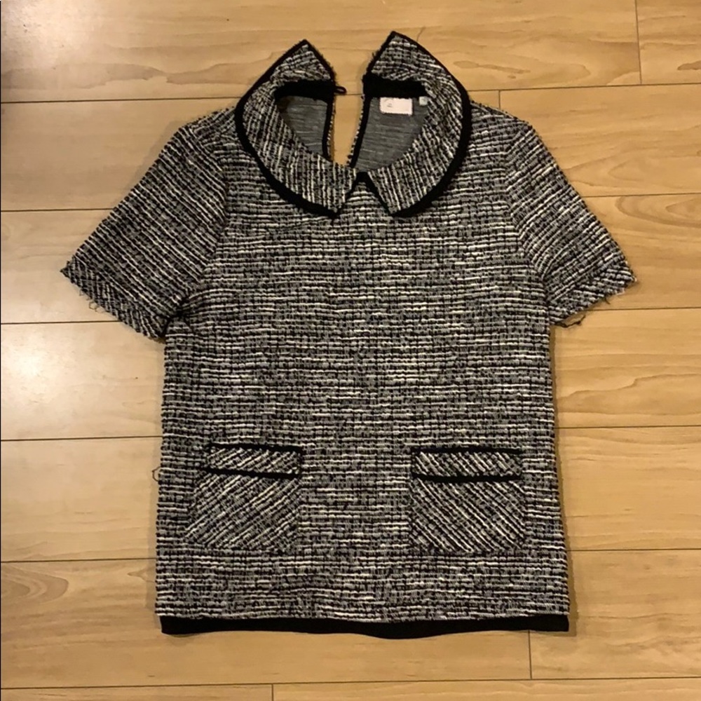 Anthropologie short sleeved work top